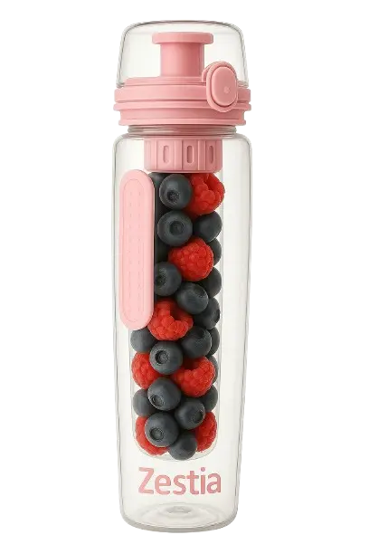 Gourde avec infuseur à fruits 700 ml - Rose