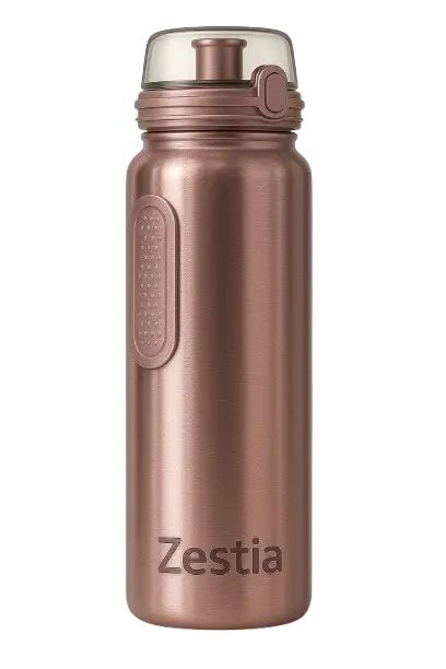 Gourde avec infuseur à fruits en acier inoxydable 500 ml - Rose