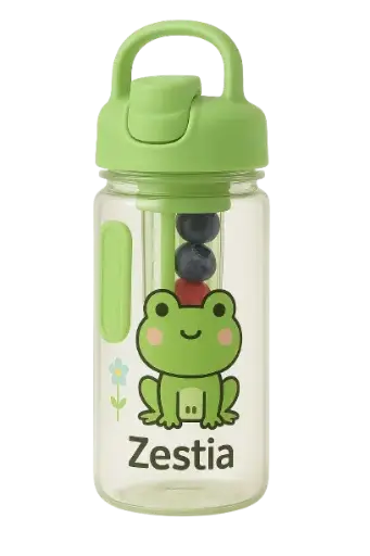 Gourde enfant avec infuseur à fruits 400 ml - Vert
