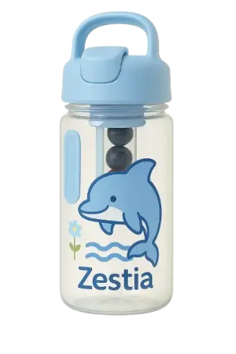 Gourde enfant avec infuseur à fruits 400 ml - Bleu
