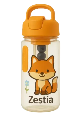 Gourde enfant avec infuseur à fruits 400 ml - Orange